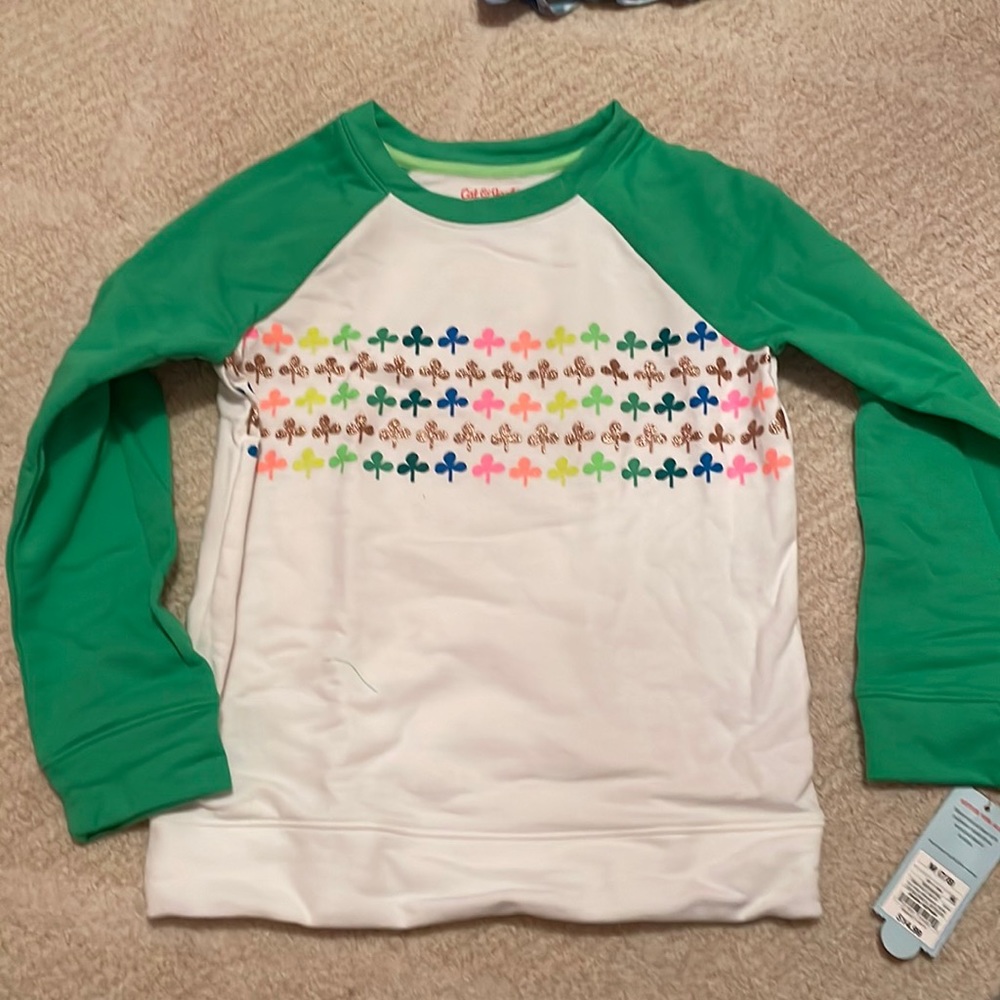 St Patrick’s day girls sweatshirt- brand new size 7/8